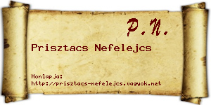 Prisztacs Nefelejcs névjegykártya
